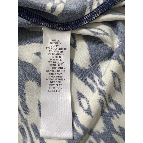 Blue and White Patterned Maxi Dress Patterned Size 6 Wedding Guest Shower Boho - Picture 9 of 9